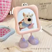 1개 만화 캐릭터 메이크업 거울, 휴대용 플라스틱 책상 스탠드, HD 선명한 이미지, 조절 가능한 각도, 무향, 학생 기숙사, 직장 화장대용