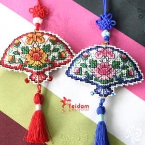 (예)패키지-꽃부채핸드폰줄