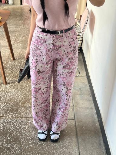 [S-L] 레이븐 퍼플 플라워 팬츠