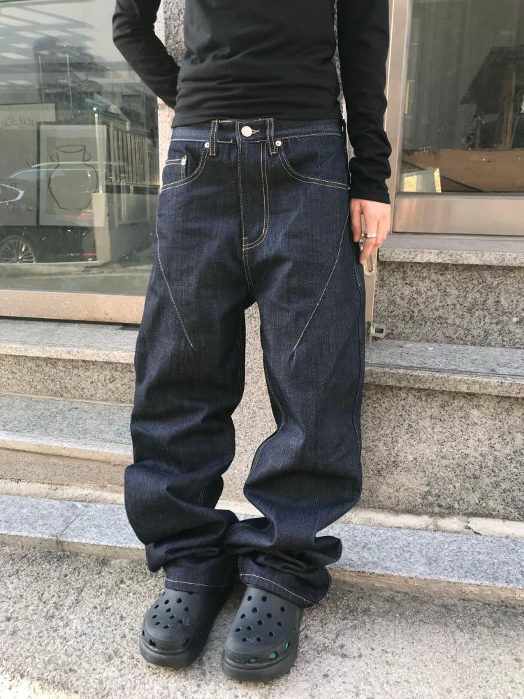 [유니섹스] 머쉬 플레어 다트 데님 (2color)