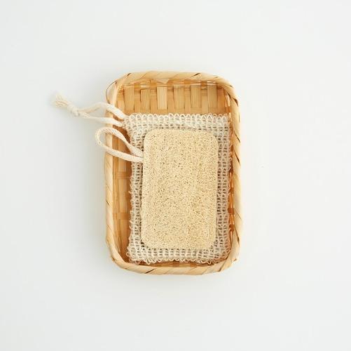 천연 삼베 주머니와 수세미