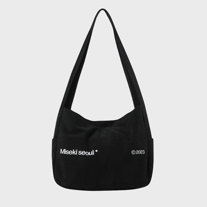 Cotton big crossbag BLACK