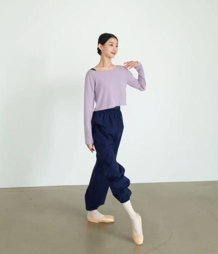 (영네이비) 코팅 & 스판 발레 땀복팬츠 땀복 바지 : 슬로우노브