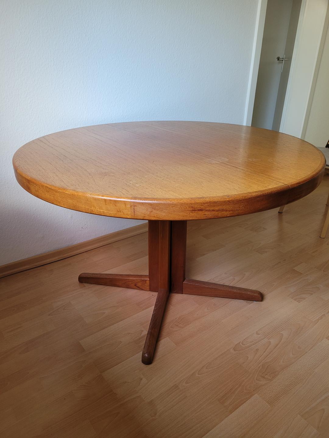 Vintage Esstisch Massivholz Braun 1980er Jahre