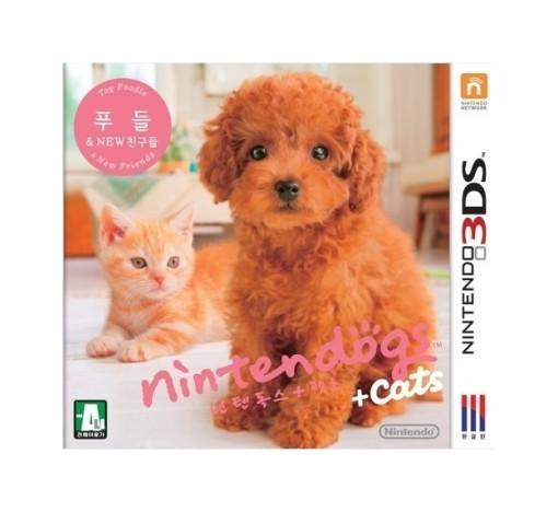 [중고] 닌텐도 3DS 닌텐독스 캣츠 푸들& 뉴 친구들 한글판 알칩 스티커 손상