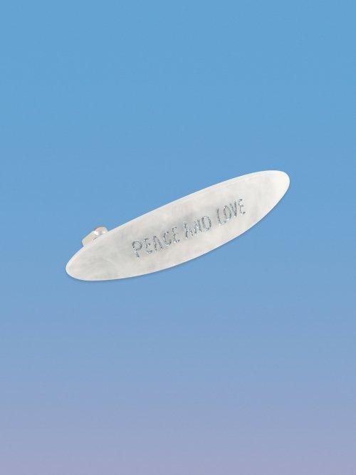 Peace and love Hair Pin silver