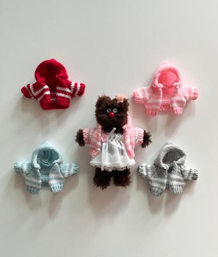 모남희옷 그로밋옷 후드 니트옷10cm 15cm 모루인형 소품