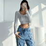 긴팔크롭티 바디프로필 방송댄스복 크롭탑 탱크탑