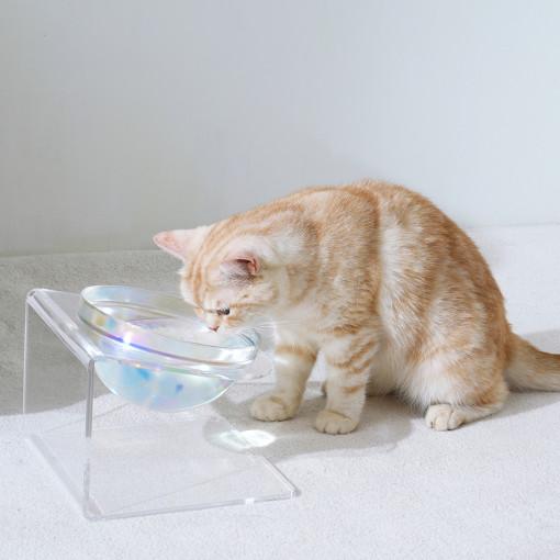 팅클랜드 고양이 음수량 상승 수반 냥수터 S/L사이즈(택1) 물그릇 밥그릇 식기 유리볼 급체방지