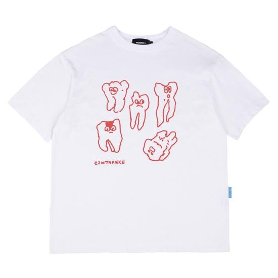 EZwithPIECE TEETH TEE (WHITE)