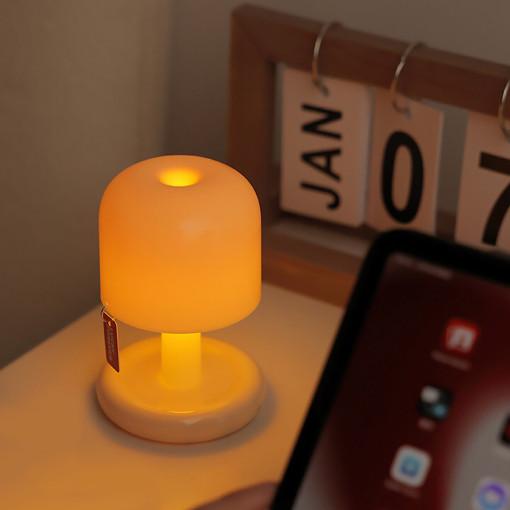 소다공간 머쉬룸 조명 충전식 미니 터치 무드등 led 취침등 집들이선물