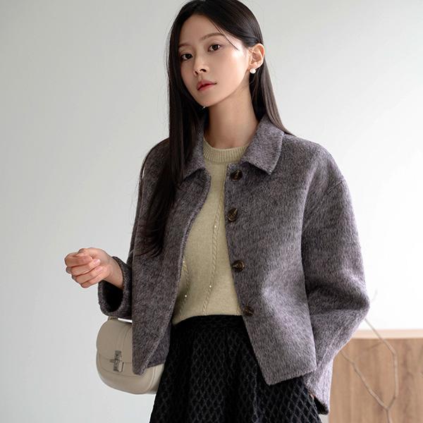 하이디 핸드메이드 울 하프 코트