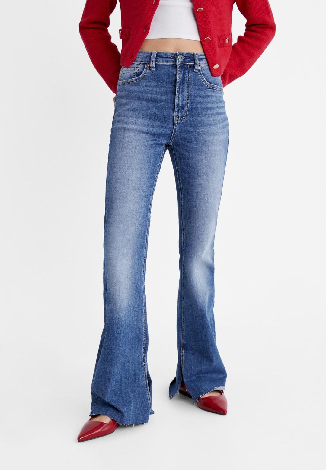 Slit fit flared jeans