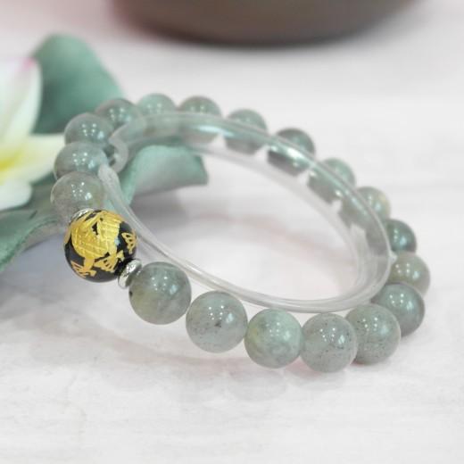 반광석 흑룡 합장주 - 천연원석/원석팔찌/불교악세사리/염주팔찌