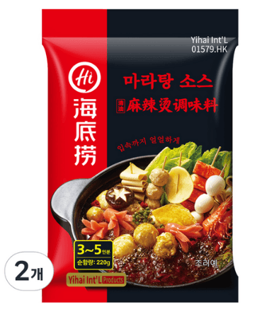 하이디라오 마라탕 소스, 220g, 2개 - 기타소스 | 쿠팡