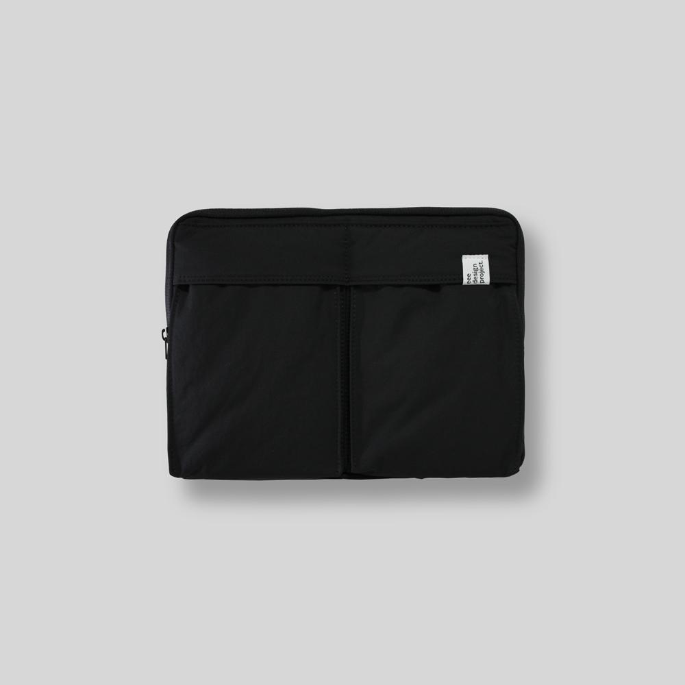 [Pouch] 베이직 심플 투 포켓 아이패드 파우치 (블랙)