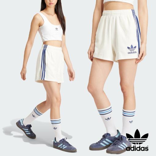 아디다스 오리지널 3S 테리 쇼츠 화이트 여성 반바지 여자 트레이닝 팬츠 IT9841