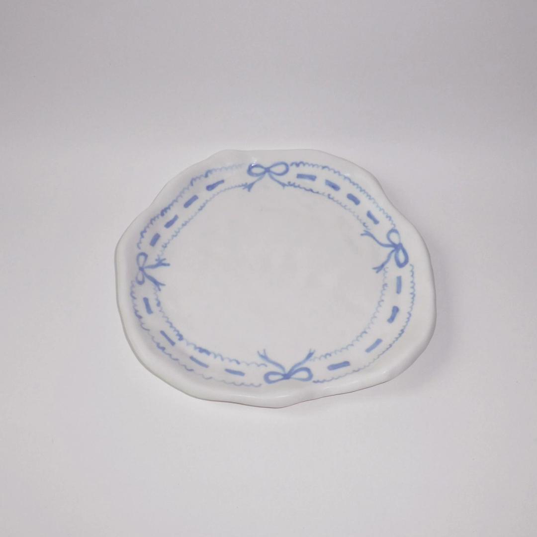 Baby blue lace tray