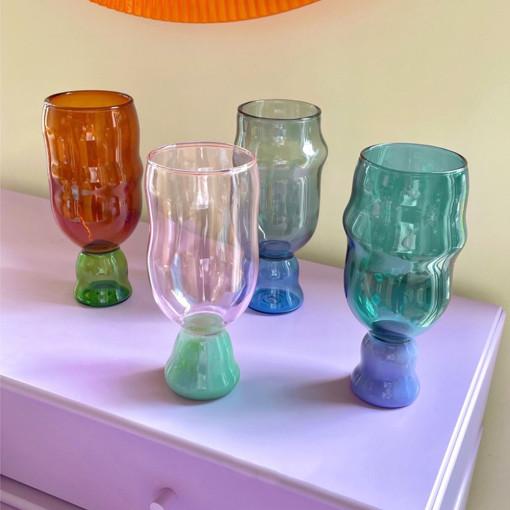 셀렉티드커스텀 투톤 글래스 홈카페 유리컵 (6컬러)