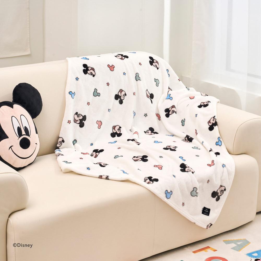 [디즈니] 미키 밍크극세사 담요블랑켓 100x150 아이보리