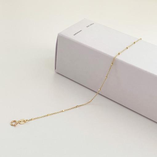 14k 데일리 이태리 수입 큐브 체인 팔찌