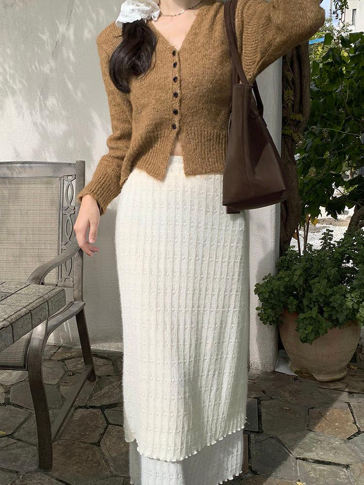 하트 레이스 프릴 스커트 (2col)