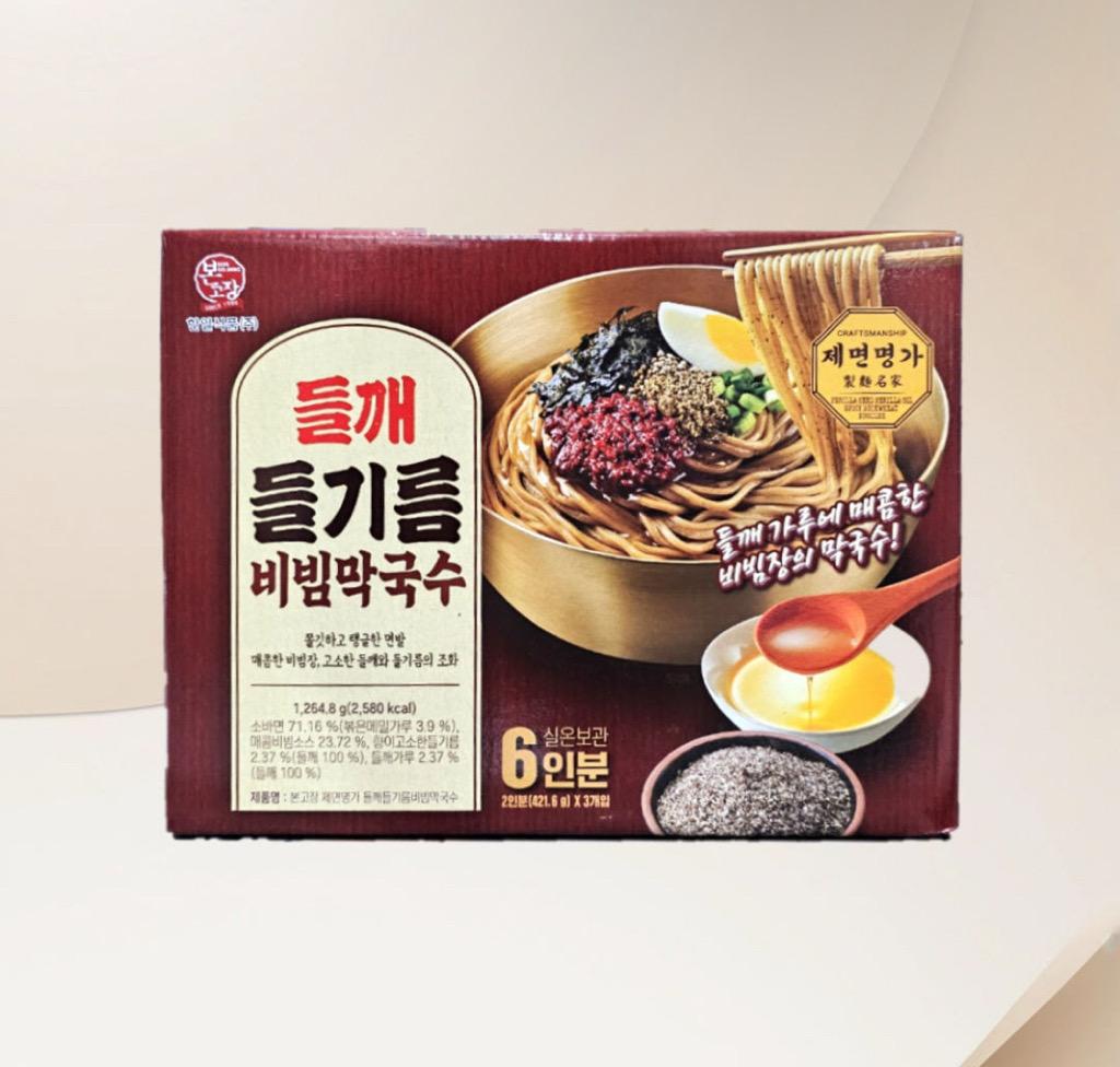 본고장 제면명가 들깨 들기름 비빔막국수 6인분 1264.8g [원산지:국산]
