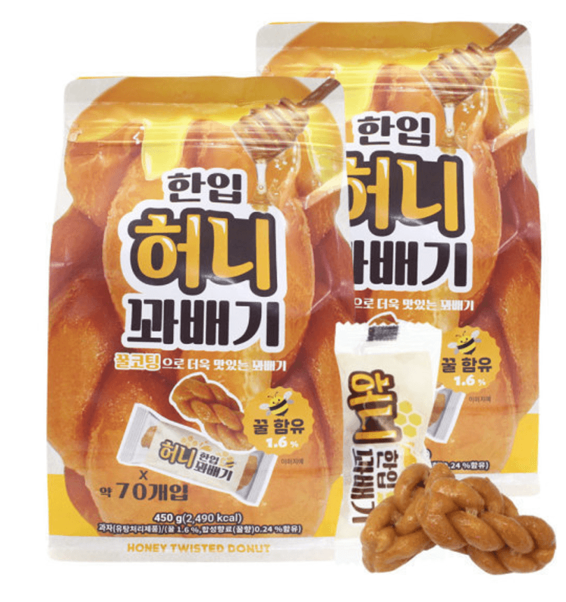 개별포장 허니 한입 꽈배기  450g+450g