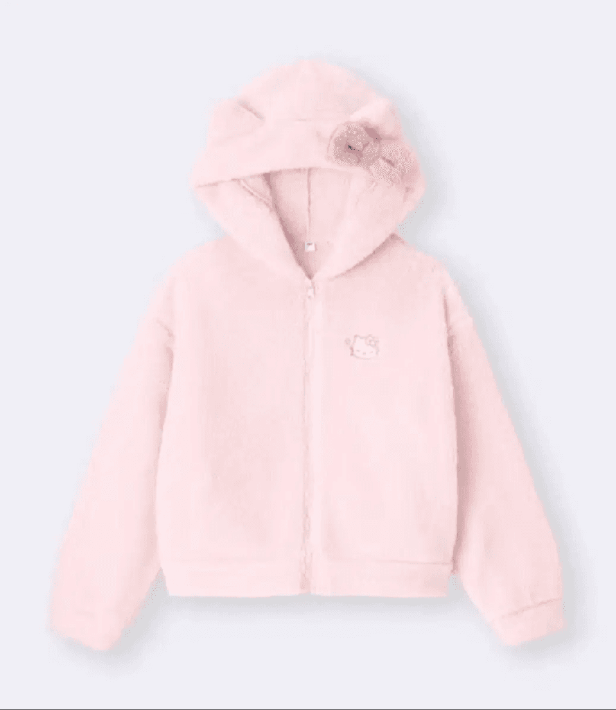 GU 마쉬멜로우 필 풀 집업 후드티 키티 M