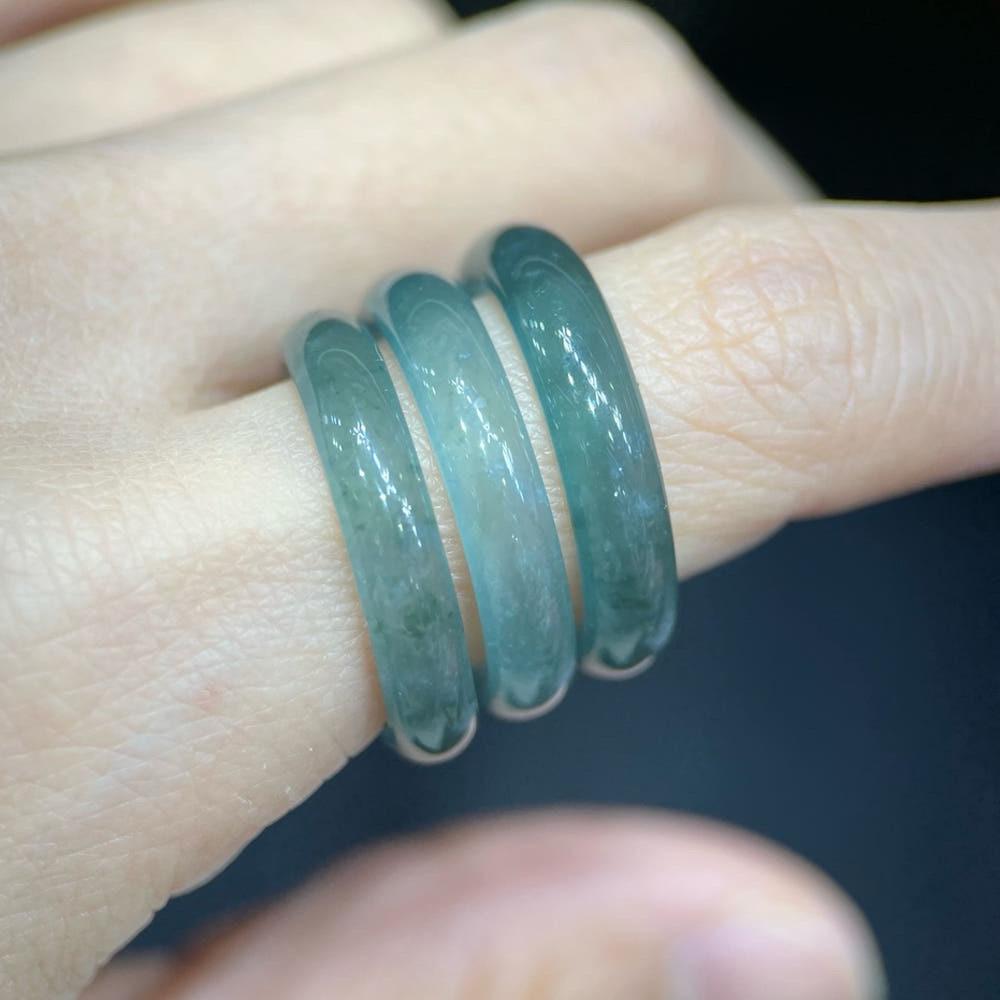 A제이드 빙종 비취 안굴림 반지