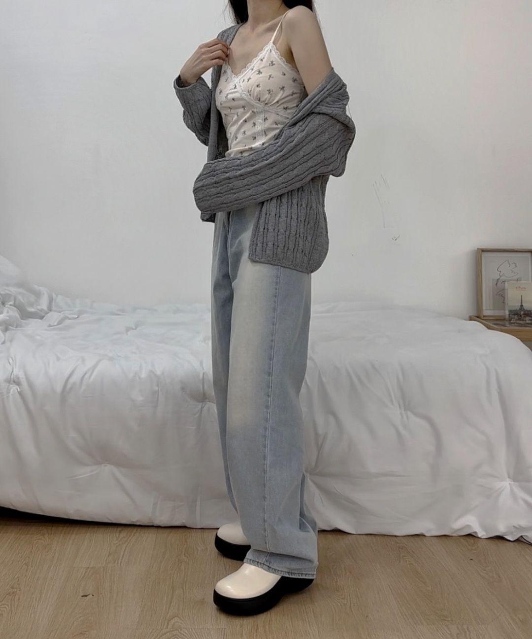 *봄&여름* 클라우드 와이드 데님 팬츠