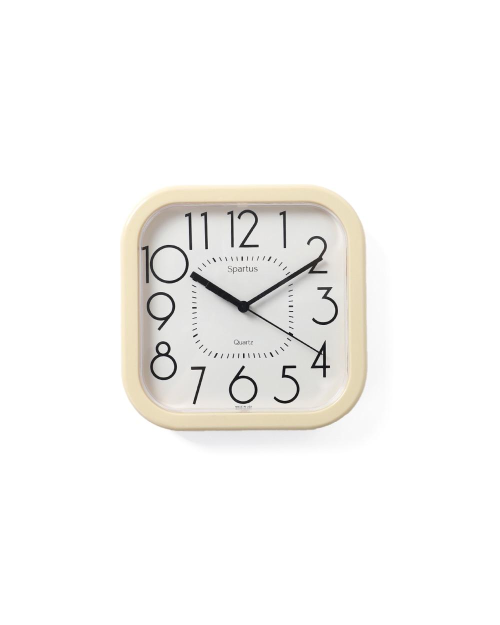 [SPARTUS] 1980's Ivory Plastic Wall Clock