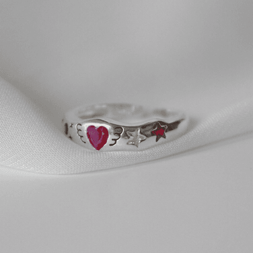 무배/실버925 트롤리 엔젤 은오픈링