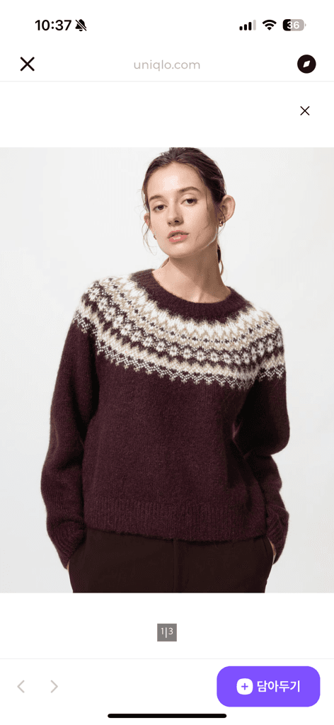 플러피페어아일크루넥스웨터