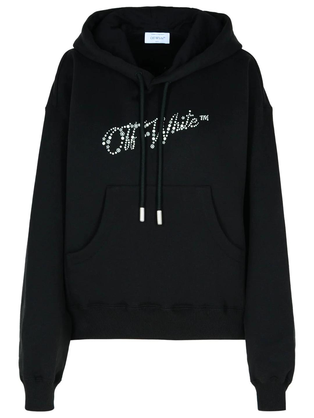 Off-White Logo Embellished Drawstring Hoodie