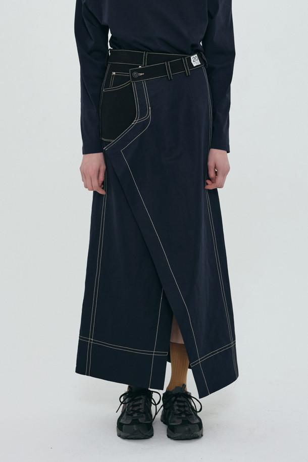 [RE;CODE 여성] Pants Detail Overlap Skirt