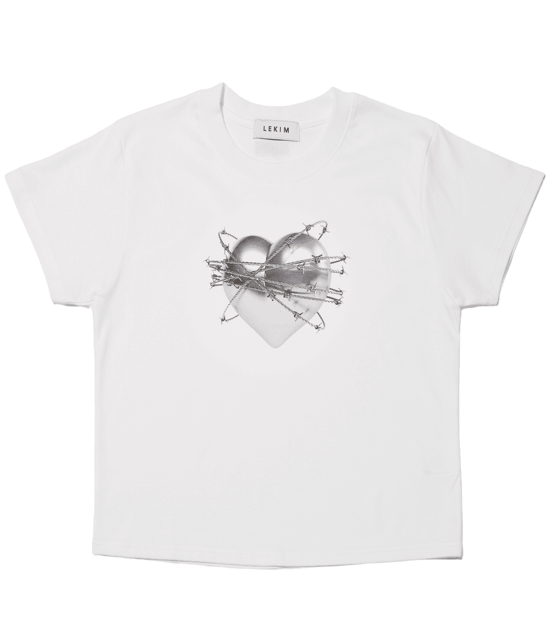 LEKIM 3D heart T-shirt WHITE (WOMAN)