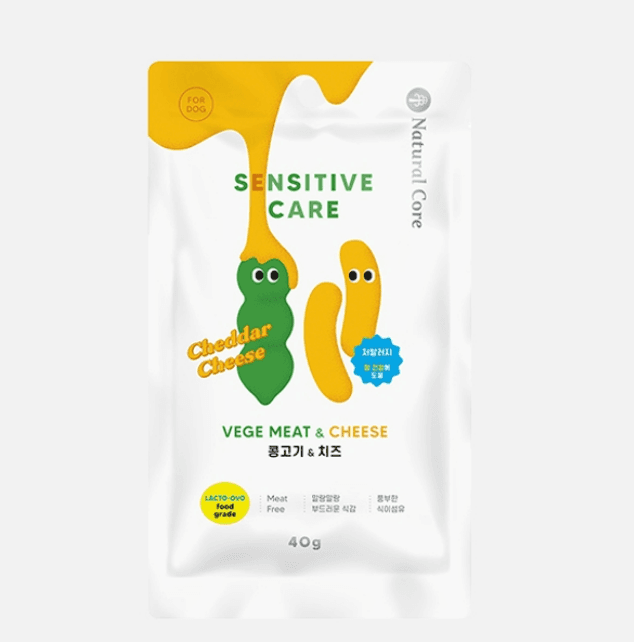 [유통기한] 네츄럴코어 센시티브케어 콩고기 치즈 40g exp24.10.17