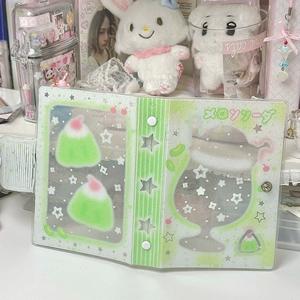 ^^蜜瓜记忆^^a7手帐本活页笔记本pvc拼贴咕本闪闪ins风透明