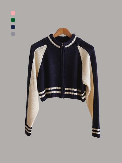 baseball knit zipup_4c