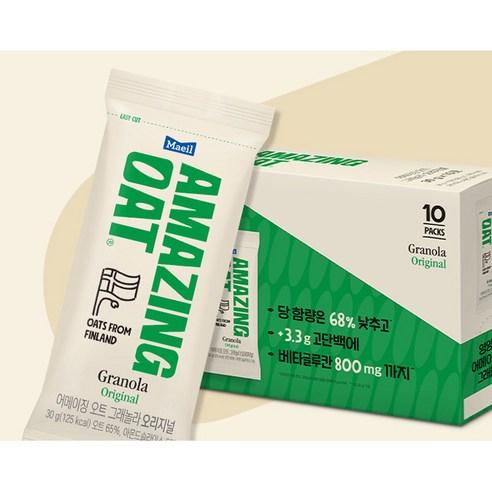 어메이징오트 그래놀라 오리지널 10p, 300g, 1개 - 그래놀라/영양바 | 쿠팡