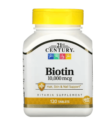 21st Century, 비오틴, 10,000mcg, 120정