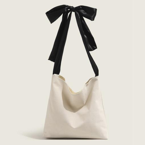 에코백 리본 캔버스 데일리 대학생 직장인 가벼운 보부상가방 휴양지 에코 쇼퍼백