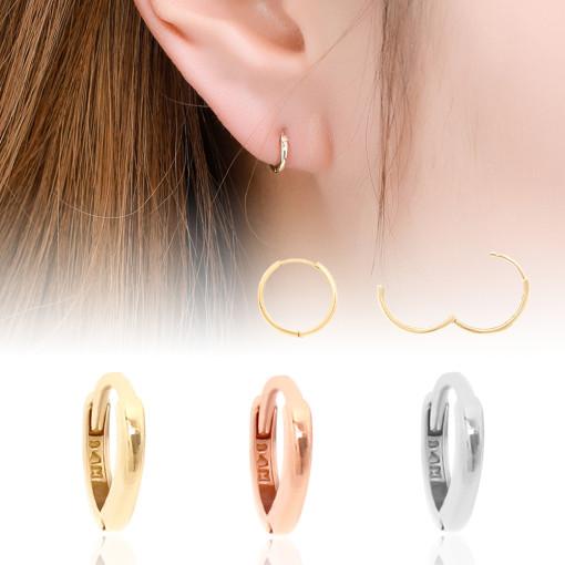 14K 링귀걸이 금링 원터치 14 케이 귀걸이 화이트골드링