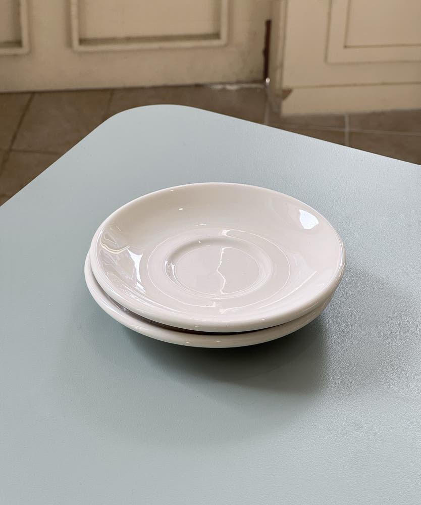 (멜브라운) 크림 화이트 소서 컵받침