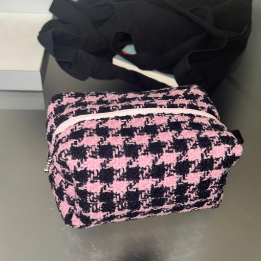 [ʜᴀɴᴅᴍᴀᴅᴇ] 나인티핑크 지퍼 파우치 (ninety pink pouch)