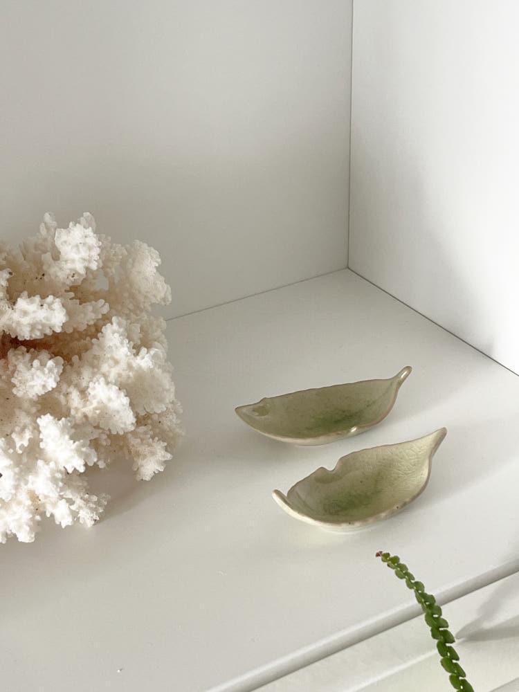 훗츄 코노하플레이트 잎모양접시 반찬접시 찬기 일본식기 일본그릇