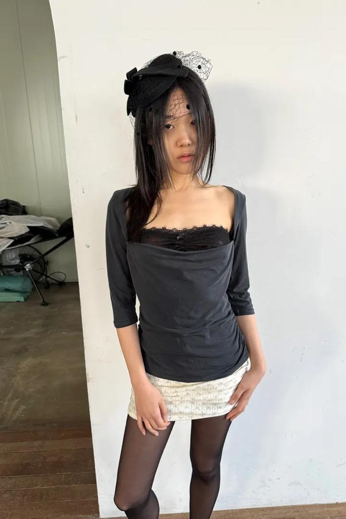 ciel lace tee (2color)