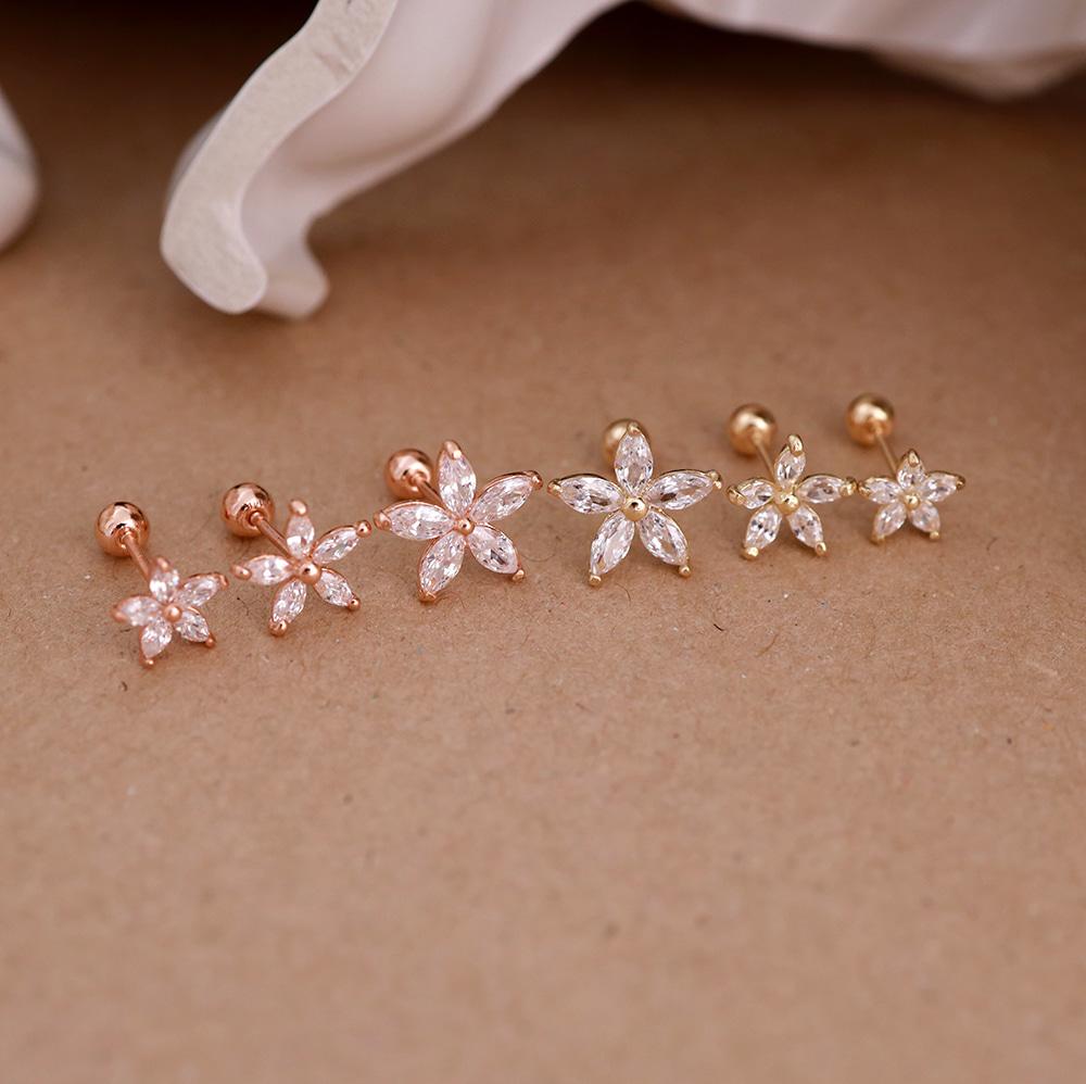 [전체14k] 시즈프리지아 골드 피어싱 귀걸이 3size