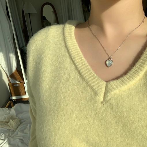 위안부 후원 기부 써지컬스틸 하트 목걸이